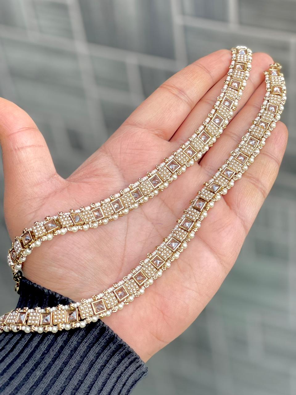 Beautiful Premium Quality Pakistani Look Reverse Ad Stone Work  Payal…. No Compromise In Quality…..